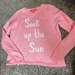 Lilly Pulitzer Pink "Soak Up the Sun" Crewneck Sweater